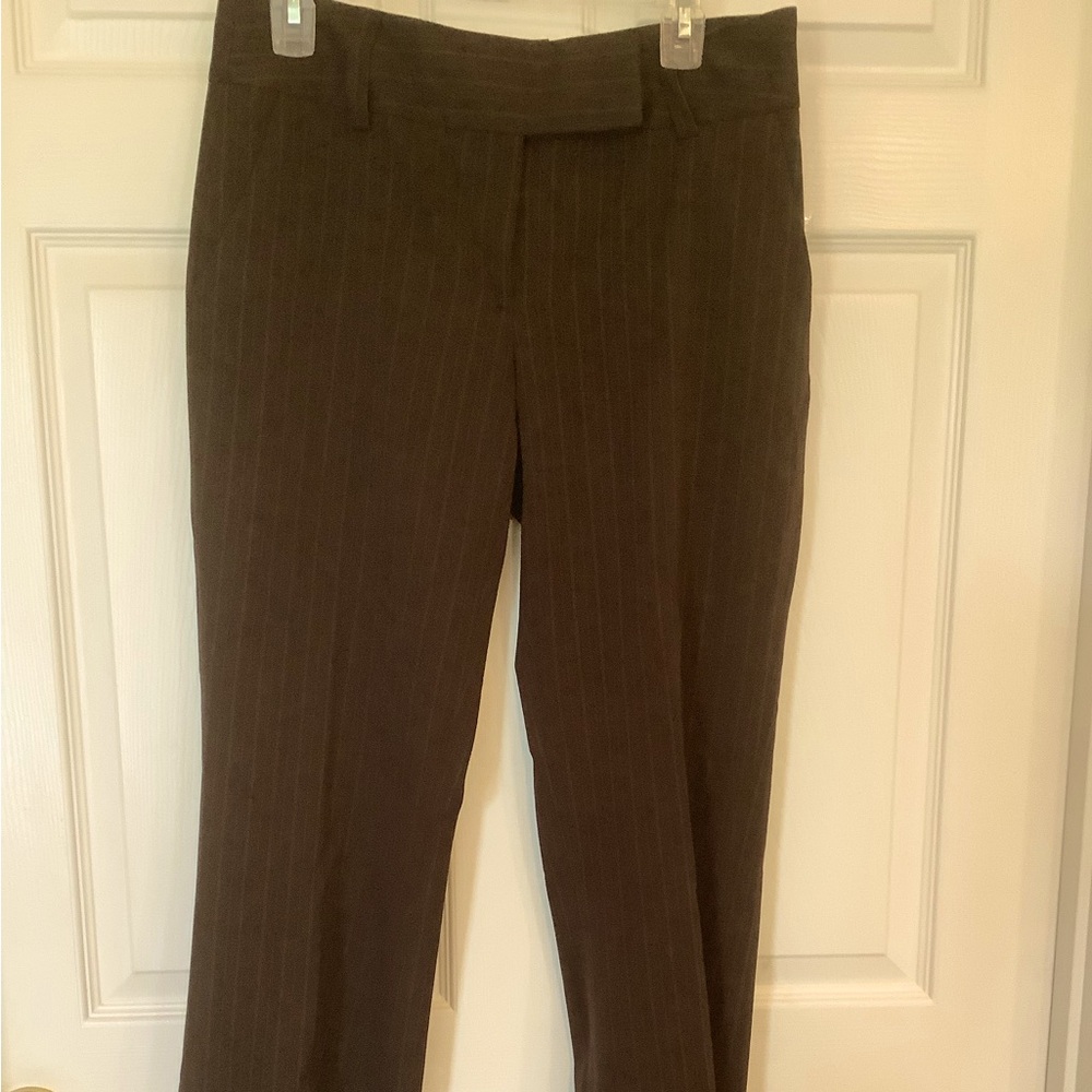 Apt. 9 Chocolate Brown Striped Dress Pants